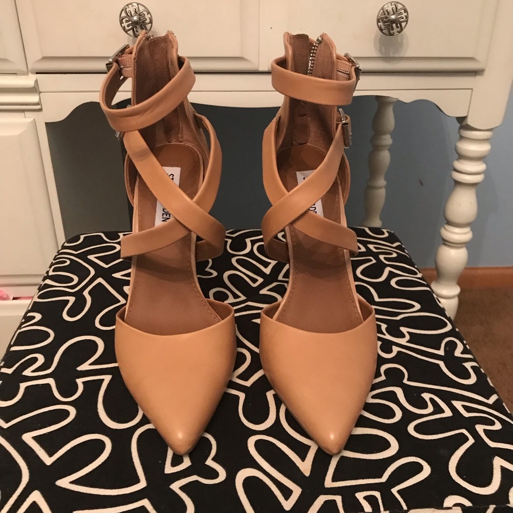 Steve Madden Nude Strappy Heels